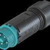 46.052.4153.6 Connector RST Mini 16i5, plug turquoise blue
