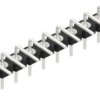 Pin header, 9 pole, pitch 2.54 mm, angled, black, 10044039
