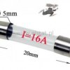 16A bezpiecznik szklany; szybki; 5x20mm