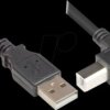 2510-2W USB 2.0 cable, A connector to B connector, angled, 2.0 m