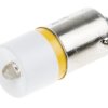 Lampka kontrolna Żółty 130V ac BA9s LED średnica 10mm długość 24mm
