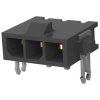 Pin header, 3 pole, pitch 3 mm, angled, black, 2-1445097-3