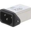 Złącze zasilające AC męskie 6A 250VAC C14 (E) 780uH FN9222-6-06