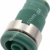SEB 2610 F4.8 GN Gniazdo bezp. 4mm, konektor 4,8mm, 25A, zielony, Hirschmann, 972355104, SEB2610F4.8GN