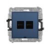 ICON Mechanizm ładowarki USB podwójnej 2xUSB C, 30W max., bez pola opisowego navy blue 64ICUSBBO-9