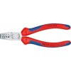 Crimping pliers for wire end ferrules, with trapezoidal crimp, 0.25-2.5 mm², AWG 23-13, Knipex 97 62 145 A
