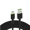 Kabel Usb-A -Igt/Br Usb-C Green Cell Ray 200Cm Zielony Led Quick Charge 3.0...