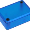 ABS miniature enclosure, (L x W x H) 50 x 35 x 20 mm, blue/transparent, IP54, 1551GTBU