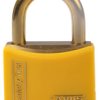 Kłódka bezpieczeństwa średnica szekli: 6mm ABUS z kluczem W budynkach, na zewnątrz mosiężna Żółty