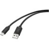 Renkforce RF-4699378 USB cable USB 2.0 USB-C USB-A 1m Black anti-bacterial