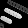 18402 Cable holder, self-adhesive, set of 4 pieces, black / white
