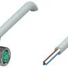 Sensor actuator cable, M8 cable socket, angled, A to open end, 4 pole, 5 m, PUR, gray, 3 A, 229060