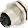 Circular connector, 4 pole, solder connection, screw locking, straight, T4141012041-000