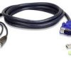 adapter KVM ATEN 2L-7DX2U 2L-7DX2U VGA, USB, Jack, DVI, 1.80 m