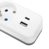Przedłużacz sieciowy 4-gniazdowy + USB-A + USB-C biało-szary 1,5m Montis MT186-WG-1,5