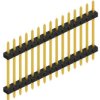 Pin header, 15 pole, pitch 2 mm, straight, black, SLY512215G