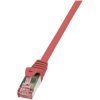 LogiLink CQ2034S RJ45 Network Patch Cable CAT 6 S/FTP 1.00m Red Flame-retardant