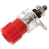 Gniazdo bananowe 4mm, 8A 60V średnica 15mm; czerwone