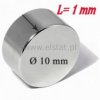 Magnes neodymowy okrągły 10x1mm