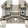 Through terminal block, screw connection, 0.5-6.0 mm², 2 pole, 32 A, 8 kV, dark beige, 1412960000
