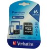 Karta 16GB microSD HC class10 + adapter VERBATIM