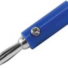Adapter z wtykiem bananowym Męski typ Wtyk bananowy Niebieski 24A RS PRO rozmiar 4 mm