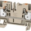Through terminal block, push-in connection, 0.5-4.0 mm², 2 pole, 32 A, 8 kV, dark beige, 2051180000