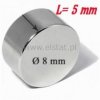 Magnes neodymowy okrągły 8x5mm