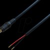 076101 DC cable connector, 2.5/5.5 mm, 2.0 m, 48 V, black