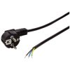 LogiLink CP135 Power Cable CEE 7/7 Angle Plug to Open End 1.5m Black