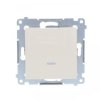 Simon 54 Łącznik jednobiegunowy z podświetleniem, szybkozłącza, kremowy DW1L.01/41