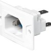 Panel plug C18, 2 pole, screw mounting, plug-in connection, white, 3-134-903