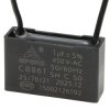 Kondensator rozruchowy do silnika 1uF 450VAC, przewody 20cm, 36x11x22mm