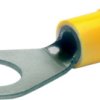 Insulated ring cable lug, 4.0-6.0 mm², AWG 12 to 10, 8.4 mm, M8, yellow, 6508