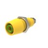 Złącze bananowe Żeńskie Trzpień Zielony Schutzinger rozmiar 4 mm 1.5 kV dc, 1 kV dc, 600V dc 32A Nikiel