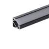 Profil Led Corner 1M Czarny Z Osłoną Mleczną Mlf