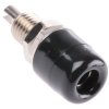 Gniazdo bananowe Żeński Połączenie lutowane typ Gniazdo bananowe Czarny 32A Schutzinger rozmiar 4 mm