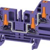 Through terminal block, push-in connection, 4.0 mm², 32 A, 8 kV, purple, 2872040000