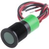 Lampka kontrolna do montażu panelowego 6 → 36V dc, zielona 14mm LED Końcówka lutownicza RS PRO