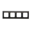 Simon 54 Premium Ramka 4-krotna PREMIUM IP20 / IP44 czarny mat DR4/49