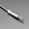 3.5mm Stereo Male/Male Audio Cable - Silver Metal - 1 meter long
