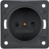 Integro Flow Gniazdo bez uziemienia z podwyższoną ochroną styków antracyt 961942505 HAGER