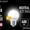 Żarówka LED E27 G45 4.2W 480lm 4000K klasa E Forever Light