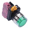 YW4L-MF2E01Q4G Green 24V illuminated 22mm Metal Bezel Momentary Shrouded Push Button Switch NC IP65 IDEC