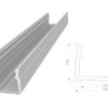 Profil Alu Nawierzchniowy 9,8Mm, Anodowany Srebrny, Dł 1000Mm, Max Szer Taśmy...