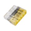 Szybkozłączka 5x 0,5-2,5mm2 transparentna / żółta 2273-205 /opak.100szt./