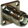 TNC flange socket 50 Ω, solder connection, straight, 122248