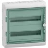 Small distributor, Mureva, Mini Mureva, 19", 2x18 HP, (H x W x D) 460 x 448 x 160 mm, IP65/IK09, polymer, light gray, 13434