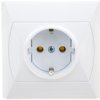 Akcent Gniazdo Pojedyncze Z/U Schuko Białe Gp-1As/00