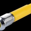 Q8P1CXXY12E Indicator LED, 12 V DC, 8 mm, FASTON, yellow/BrC